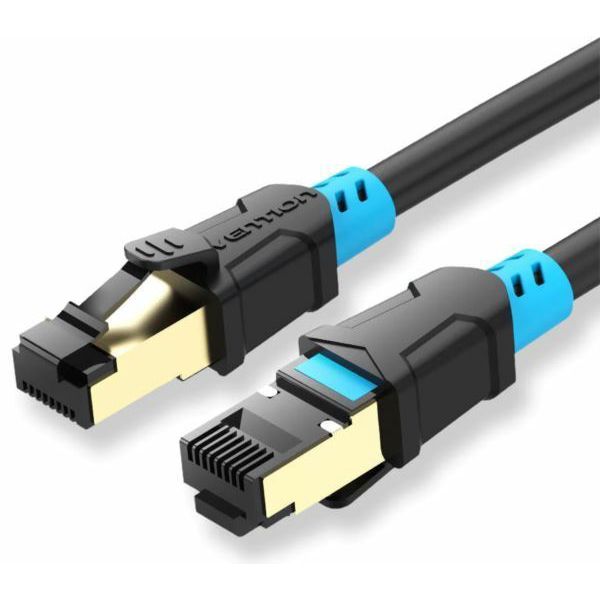 vention cable de red cat.6 sftp longitud 20m velocidad hasta 1gbps 27awg conectores chapados en oro blindaje multicapa color negro