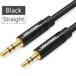 vention cable de audio estereo longitud 1.5m jack 3.5mm jack 2.5mm conectores chapados en oro color negro