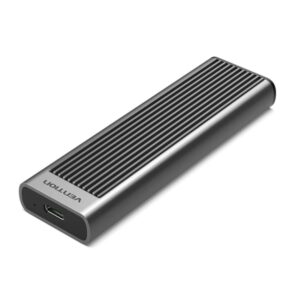 vention carcasa externa ssd m.2 nvme disipador de calor usb 3.1 velocidad hasta 10gbps aluminio modo de suspension automatica color gris