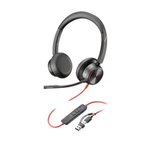 hp poly blackwire 8225 auriculares con microfono cancelacion de ruido usb c/a anc hibrida avanzada controles en cable