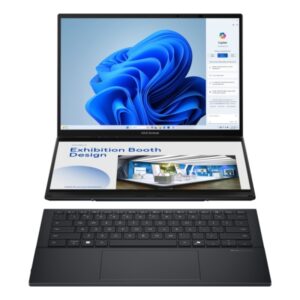 asus zenbook duo oled portatil 14" tactil intel core ultra 7 255h 32gb 1tb ssd windows 11 home color gris teclado qwerty (es)