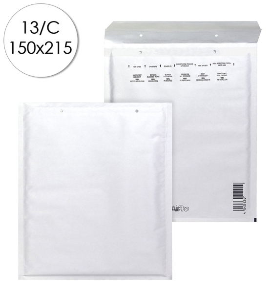 bong peel and seal sobres acolchados proteccion contra golpes resistente a la humedad 150x215mm color blanco