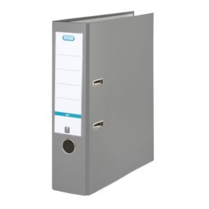 elba rado top archivador ancho de palanca formato a4 cantoneras metalicas tarjetero con etiqueta en el lomo cubierta de polipropileno ollao de aluminio color gris