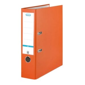 elba rado top archivador ancho de palanca formato folio cantoneras metalicas tarjetero con etiqueta en el lomo color naranja
