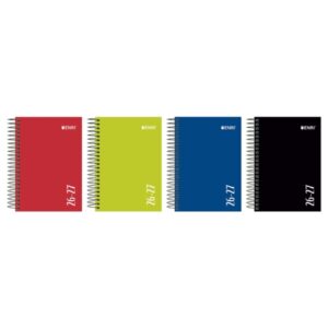 enri agenda escolar con espiral castellano tapa extradura formato cuartilla dia pagina acabado brillante colores surtidos