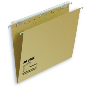 fade tiki carpeta colgante formato folio prolongado lomo en v visor con efecto lupa varilla metalica cartulina de 220g certificado ecologico blue angel color marron