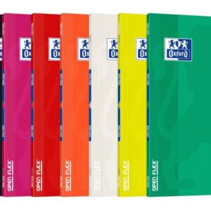 oxford libreta grapada formato a4 48 hojas cuadricula 5x5mm tapa de plastico colores surtidos