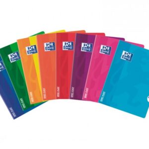 oxford openflex libreta grapada formato a5+ 48 hojas lisas anti traspaso de tinta colores surtidos