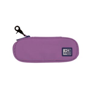 oxford kangoo b hook estuche cofre con gancho bolsillo interior con malla goma elastica para cuadernos semirrigido 21x8x4.8cm color lila