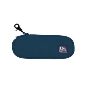 oxford kangoo b hook estuche cofre con gancho bolsillo interior con malla goma elastica para cuadernos semirrigido 21x8x4.8cm color azul marino