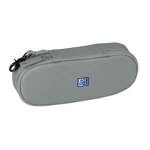 oxford kangoo b hook estuche cofre con gancho bolsillo interior con malla goma elastica para cuadernos semirrigido color gris