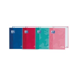 oxford cuaderno de espiral formato a5+ 80 hojas cuadricula 5x5mm tapa extradura digitalizacion de textos con app colores surtidos