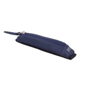oxford executive estuche compacto goma elastica para cuadernos cremallera nailon reciclado 21x4.5x3.5cm color azul marino