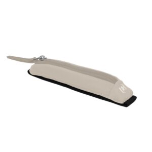 oxford executive estuche compacto goma elastica para cuadernos cremallera nailon reciclado 21x4.5x3.5cm color beige