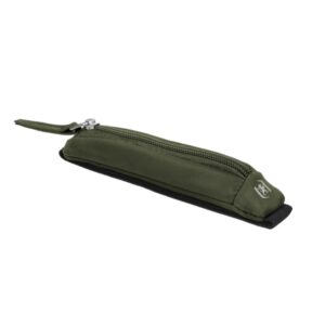 oxford executive estuche compacto goma elastica para cuadernos cremallera nailon reciclado 21x4.5x3.5cm color caqui