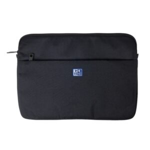 oxford young proof b case funda para portatiles hasta 16" rpet reciclado bolsillo frontal con cremallera acolchado y suave 375x265x20mm color negro