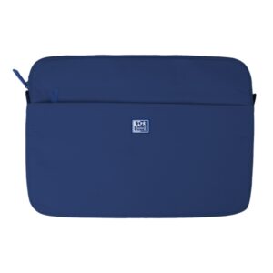 oxford young proof b case funda para portatiles hasta 16" rpet reciclado bolsillo frontal con cremallera acolchado y suave 375x265x20mm color azul marino