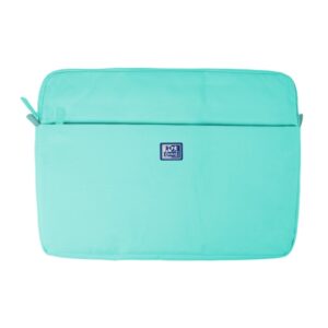 oxford young proof b case funda para portatiles hasta 16" rpet reciclado bolsillo frontal con cremallera acolchado y suave 375x265x20mm color menta