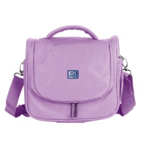 oxford young proof b foodie bolsa isotermica bolsillo trasero con cremallera asa superior malla frontal base reforzada bolsillos laterales correa ajustable color lavanda