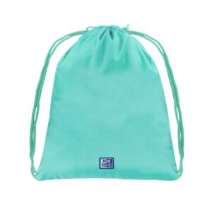 oxford young proof b cool mochila saco plano apertura superior plastico reciclado rpet bolsillo interior con cremallera tira reflectante color menta