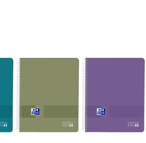 oxford live and go cuaderno de espiral formato a4+ 160 hojas rayado horizontal 1 linea tapa de polipropileno colores vivos surtidos