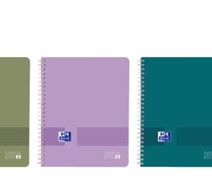 oxford live and go cuaderno de espiral formato a4+ 120 hojas rayado horizontal 1 linea tapa de plastico digitalizacion de textos con app colores vivos surtidos