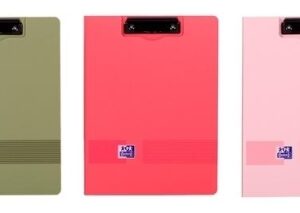 oxford live and go carpeta sujetapapeles con tapa pinza metalica bolsillo interior apertura 360º colores surtidos