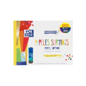 oxford bloc de manualidades barra de pegamento de 20g 42 hojas surtidas