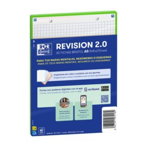 oxford pack de 30 flashcards 2.0 formato a5 cuadricula 5x5mm cartulina de 250g digitalizacion de textos con app color verde