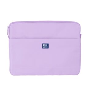 oxford young proof b case funda para portatiles hasta 14" rpet reciclado bolsillo frontal con cremallera acolchado y suave 350x265x28mm color lavanda