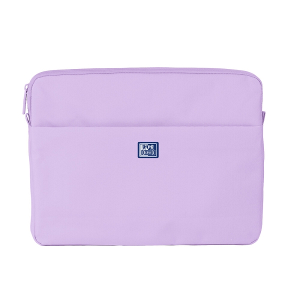 oxford young proof b case funda para portatiles hasta 14" rpet reciclado bolsillo frontal con cremallera acolchado y suave 350x265x28mm color lavanda