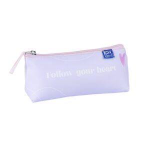 oxford cute estuche triangular poliuretano  cremallera 21x9.5x5.5cm colores surtidos