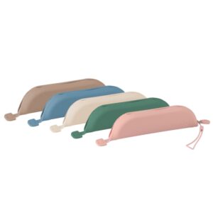 oxford forest estuche trapezoidal silicona reciclada compacto tacto suave tirador con cinta colores neutros surtidos