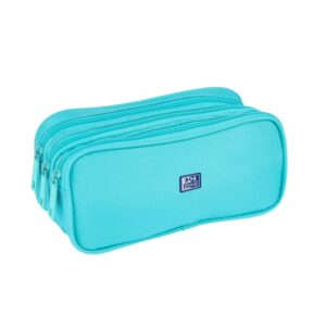 oxford kangoo kids estuche de 3 compartimentos con cremallera goma elastica para cuadernos poliester cremallera 23.5x6.5x12cm colores surtidos