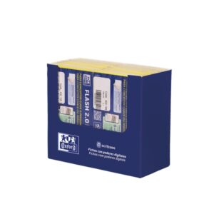 oxford expositor con 14 packs de 30 flashcards 2.0 formato a7 rayado horizontal 1 linea cartulina de 250g digitalizacion de textos con app color amarillo