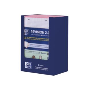 oxford expositor con 10 packs de 30 flashcards 2.0 formato a5 cuadricula 5x5mm cartulina de 250g digitalizacion de textos con app color rosa