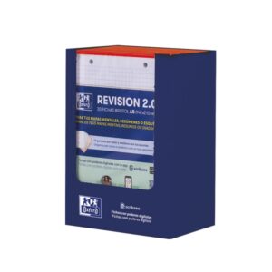 oxford expositor con 10 packs de 30 flashcards 2.0 formato a5 cuadricula 5x5mm cartulina de 250g digitalizacion de textos con app color rojo