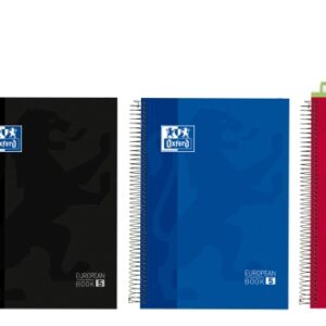 oxford cuaderno de espiral formato a4+ 150 hojas cuadricula 5x5mm tapa extradura anti traspaso de tinta digitalizacion de textos con app colores surtidos