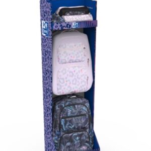 oxford dream tech expositor con 4 mochilas y 6 estuches colores surtidos