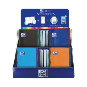 oxford expositor de sobremesa con 38 agendas escolares castellano y euskera 3 modelos diferentes facilitar la exhibicion del producto colores surtidos