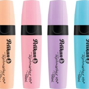 pelikan textmarker 490 pack de 6 marcadores fluorescentes pastel ergonomico no traspasa el papel colores surtidos
