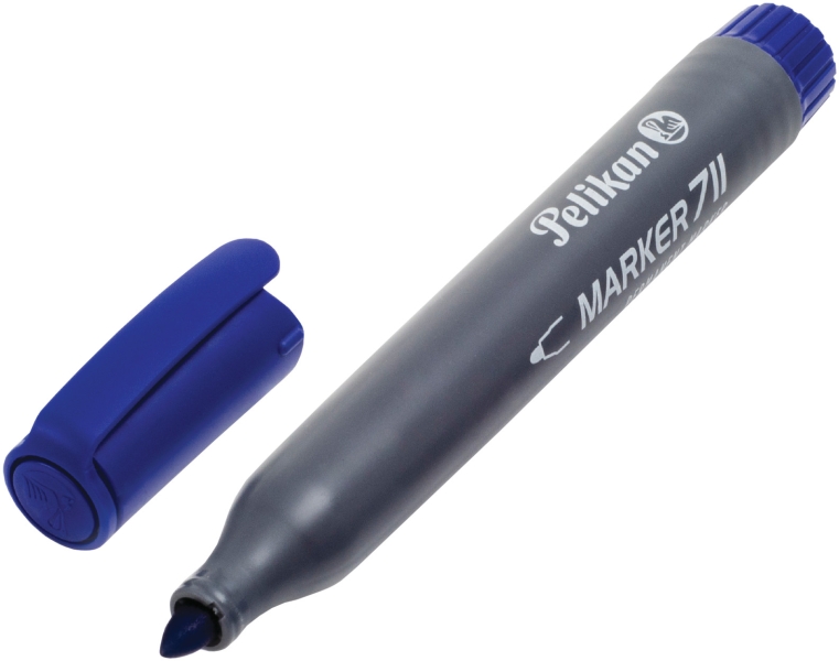 pelikan 711f rotulador permanente punta de fibra redonda gruesa secado rapido resistente al agua color azul