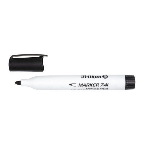pelikan 741f rotulador para pizarra blanca punta de 2mm capuchon antisecado borrable en seco color negro