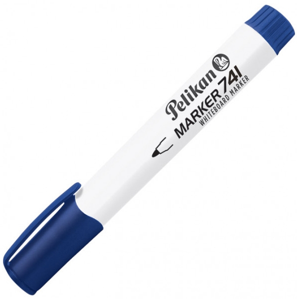 pelikan 741f rotulador para pizarra blanca punta de 2mm capuchon antisecado borrable en seco color azul