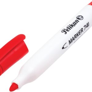pelikan 741f rotulador para pizarra blanca punta de 2mm capuchon antisecado borrable en seco color rojo