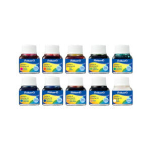 pelikan 523 pack de 10 tintas chinas 10ml pigmentacion intensa colores surtidos