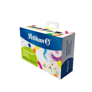 pelikan pack de 6 temperas 40ml pincel de pelo pony nº4 consistencia cremosa colores surtidos