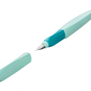 pelikan twist pluma estilografica punta m uso ambidiestro seccion triangular transversal incluye 2 cartuchos de tinta color menta