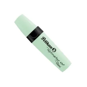 pelikan textmarker 490 marcador fluorescente ergonomico base de agua punta biselada con 3 anchos de trazo color verde pastel