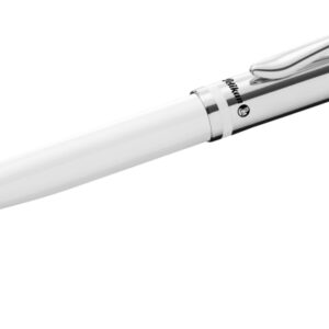 pelikan jazz classic boligrafo retractil trazo de 1mm mecanismo de giro capuchon y clip cromados recambio 337m negro estuche de regalo color blanco